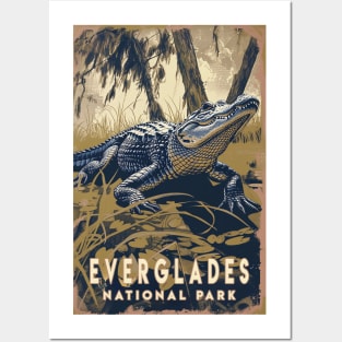 Everglades National Park Vintage Travel  Poster Posters and Art